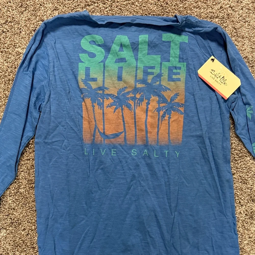 Salt Life Ocean Blue Long Sleeve Tee - Picture 3 of 4